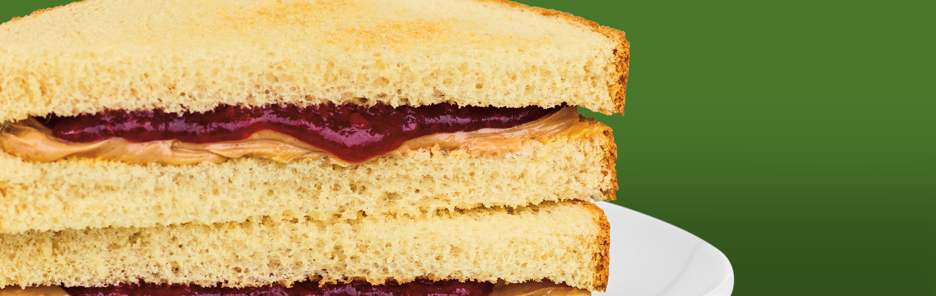Peanut Butter and Jelly Sandwich on Sara Lee® White Bread Made with Veggies