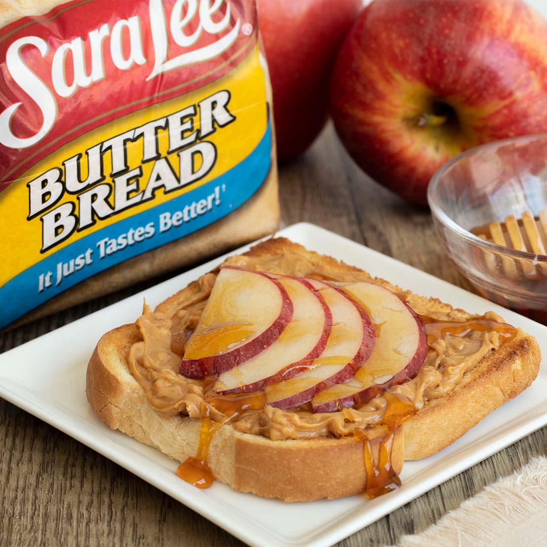 Peanut Butter Apple Honey Toast Recipe Sara Lee® Bread