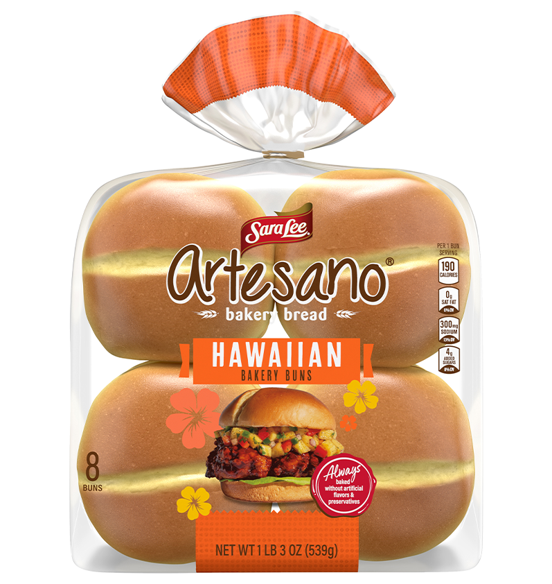 Sara Lee Artesano Hawaiian Buns_ Packaging Render